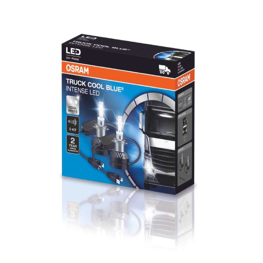 Par de Lâmpada Led Osram H7 Truck Caminhão 6000K 24V Super Branca