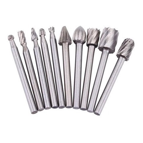 10 Fresas Broca Escariador Makita Mad. Dremel Micro Retifica