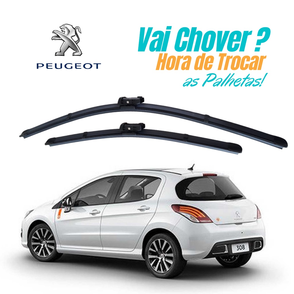 Par Palheta Limpador Parabrisa Peugeot 308 2012 2013 2014 2015 a 2019 em Oferta na Shopee