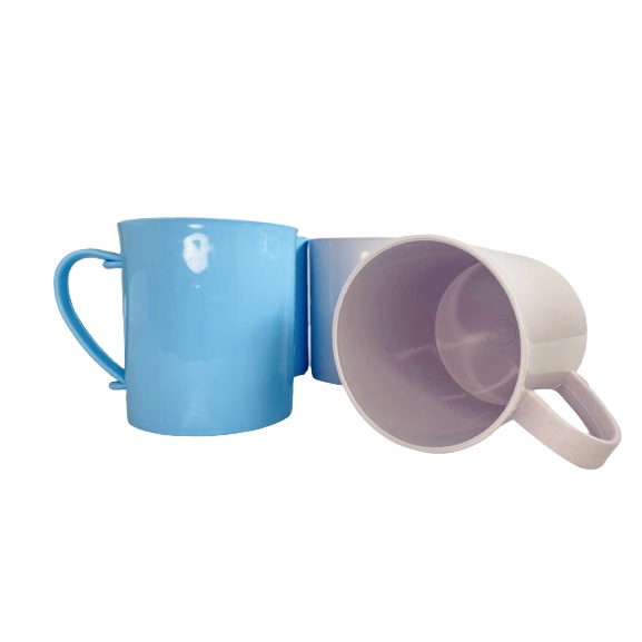 Kit 6 Canecas Escolar Plástica 400 ml