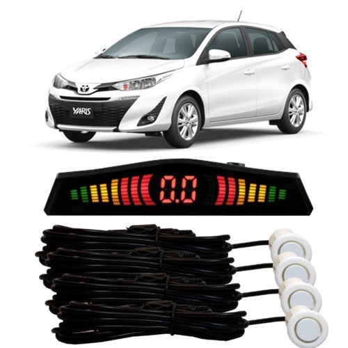 Sensor De Estacionamento Ré Yaris Todos Os Modelos Branco em Oferta na Shopee