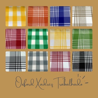 Oxford Xadrez Trabalhado (1m x 1,50m) 100% poliéster