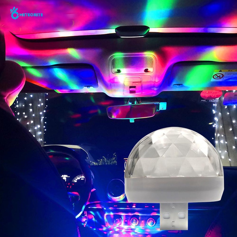 Mini Carro Mini 3w Usb Colorido Rgb Led Cristal Luz | Shopee Brasil