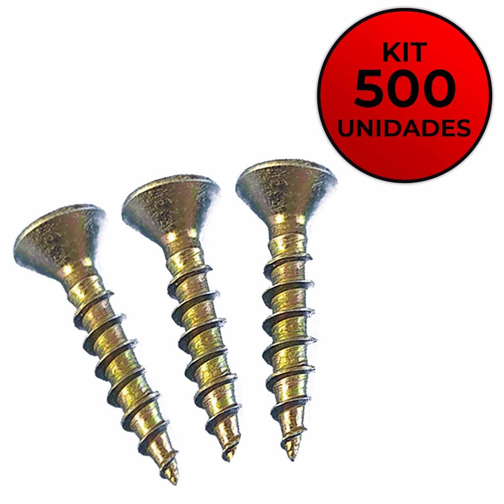Kit Parafuso Chipboard Phillps P/ Madeira 4,5 x 45 Cx 500 Pç
