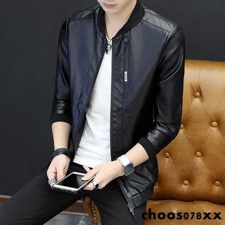 jaqueta de couro fino masculina