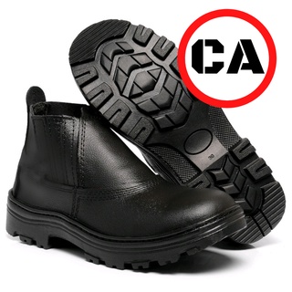 Bota De Segurança Com Ca Em Couro