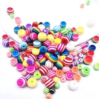 6mm 8mm 10mm Arco-Íris Redondo Cor Doce Contas De Resina Bolas Espaçadoras Para Brincos Pulseira De Brinco diy Fazendo
