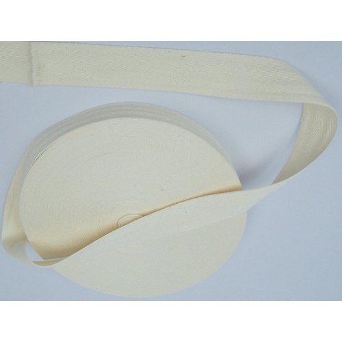32 Mts Cadarço Sarjado Cru Em  Algodão 15 Mm - 1,5 Cm  -