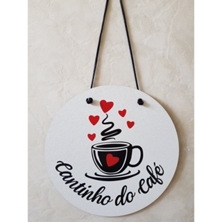 QUADRO PLACA MANDALA EM MDF ADESIVADA VINIL CANTINHO DO CAFÉ 20x20CM LETTERING HOME DECOR em Oferta na Shopee