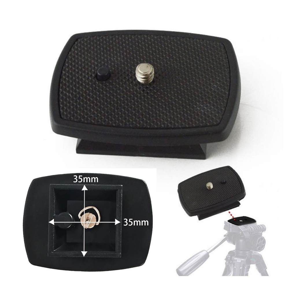 Sapata Engate Rapido Do Tripe Encaixe Base 3,5cm X 3,5cm Monopod Compatível com Diversos Modelos