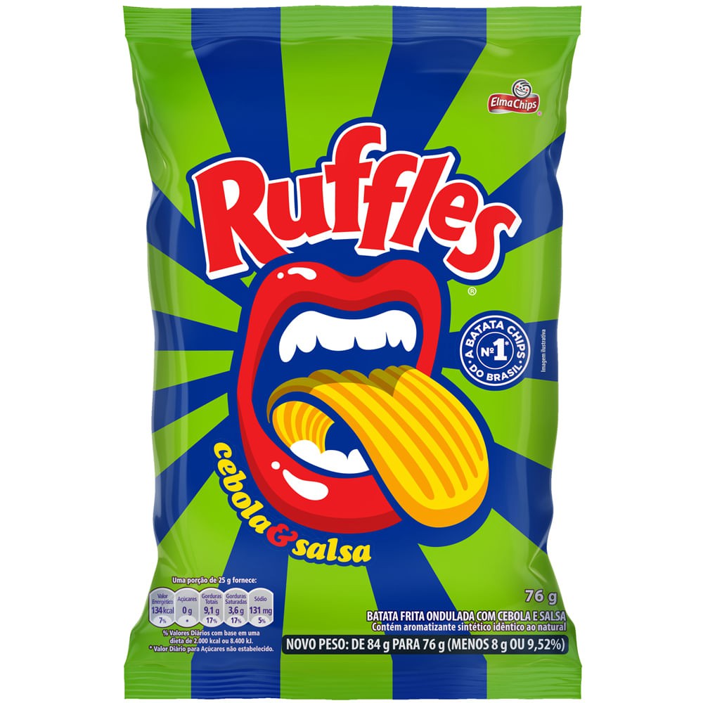 BATATA RUFFLES SALSA CEBOLA 76G