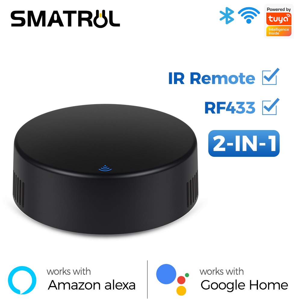 SMATRUL Tuya WiFi Inteligente RF433Mhz IR Controle Remoto Para Ar Condicionado TV Cortina Rolo Obturador De Voz App Vida Alexa Inicial Do Google Yandex Alice em Oferta na Shopee
