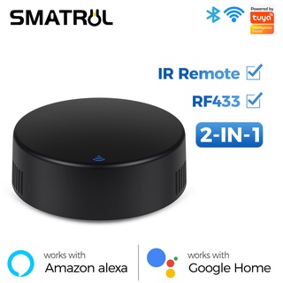 SMATRUL Tuya WiFi Inteligente RF433Mhz IR Controle Remoto Para Ar Condicionado TV Cortina Rolo Obturador De Voz App Vida Alexa Inicial Do Google Yandex Alice
