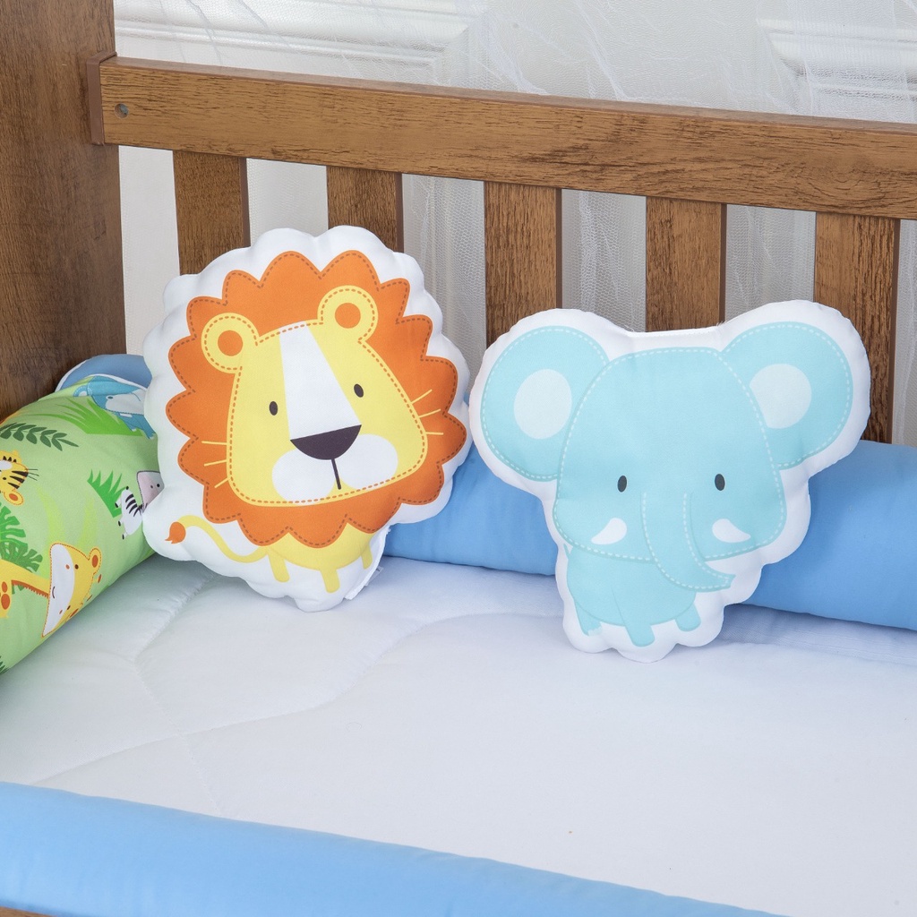 Kit Almofada Decorativa Para Quarto Menino 2 Peças Safari Junior