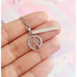 Colar Fonoaudiologia aço inox cirúrgico corrente pingente gargantilha formatura profissional profissão presente fono em Oferta na Shopee