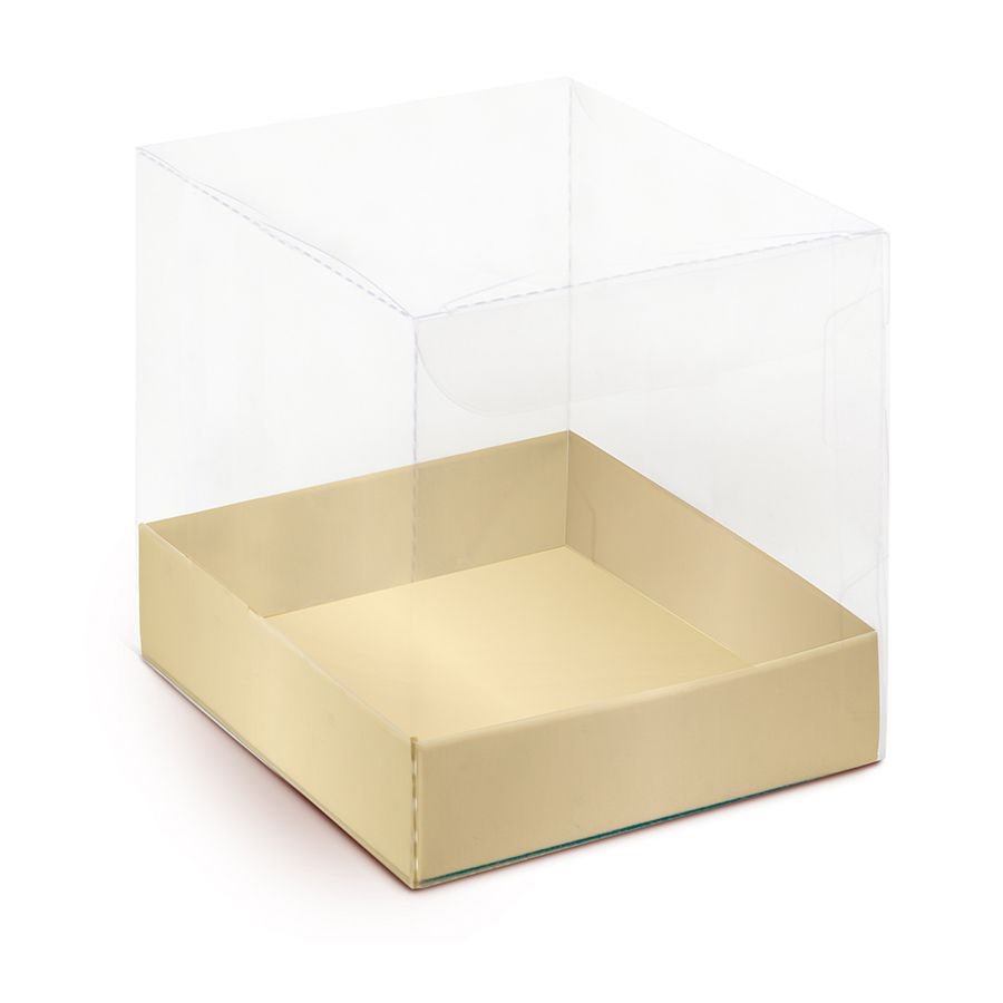 Caixa Embalagem para Panetone 500g G Liso Ouro- Cromus Natal - Rizzo