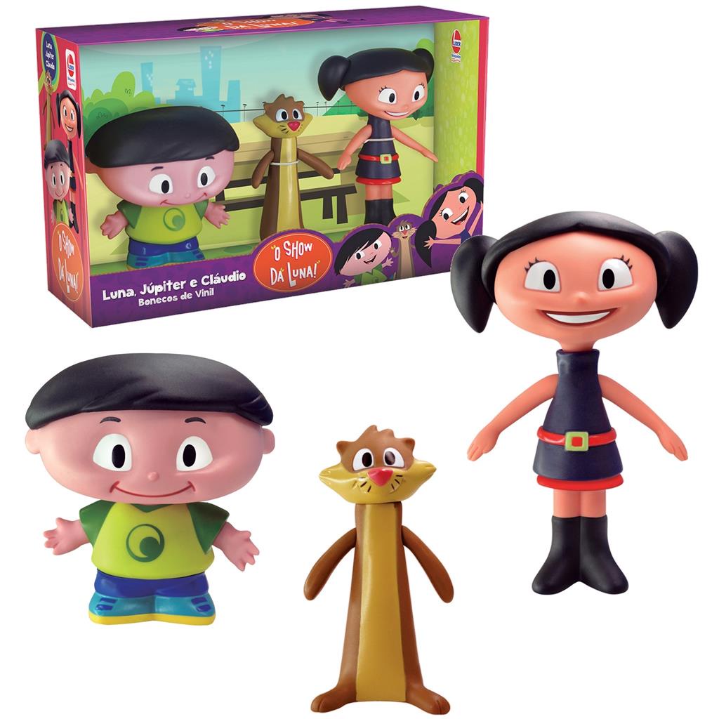 Kit 3 Bonecos Show Da Luna Jupiter E Claudio 278 - Lider