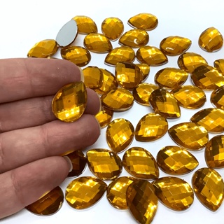 Chaton Gota 13x18mm Pedraria Para Colagem Pacote com 50 Unidades em Oferta na Shopee