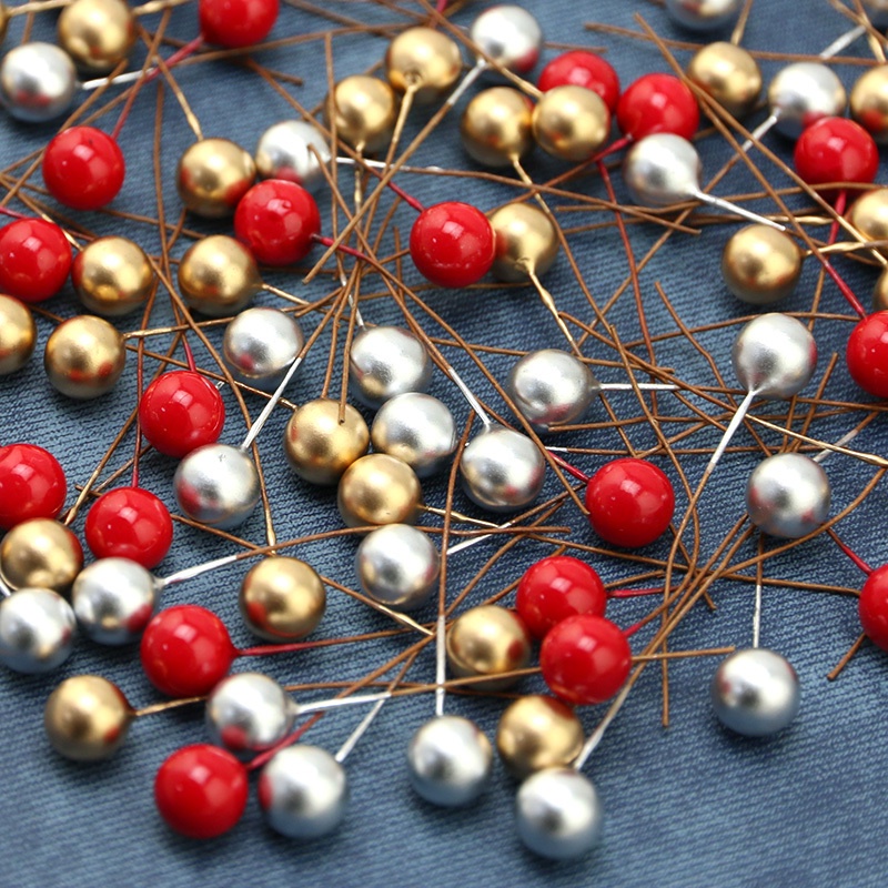 100 Unidades/Pacote Colorido Mini Baga Guirlanda De Natal Decoração De Casamento Falso Pérola Cereja DIY Presente Do Bol em Oferta na Shopee