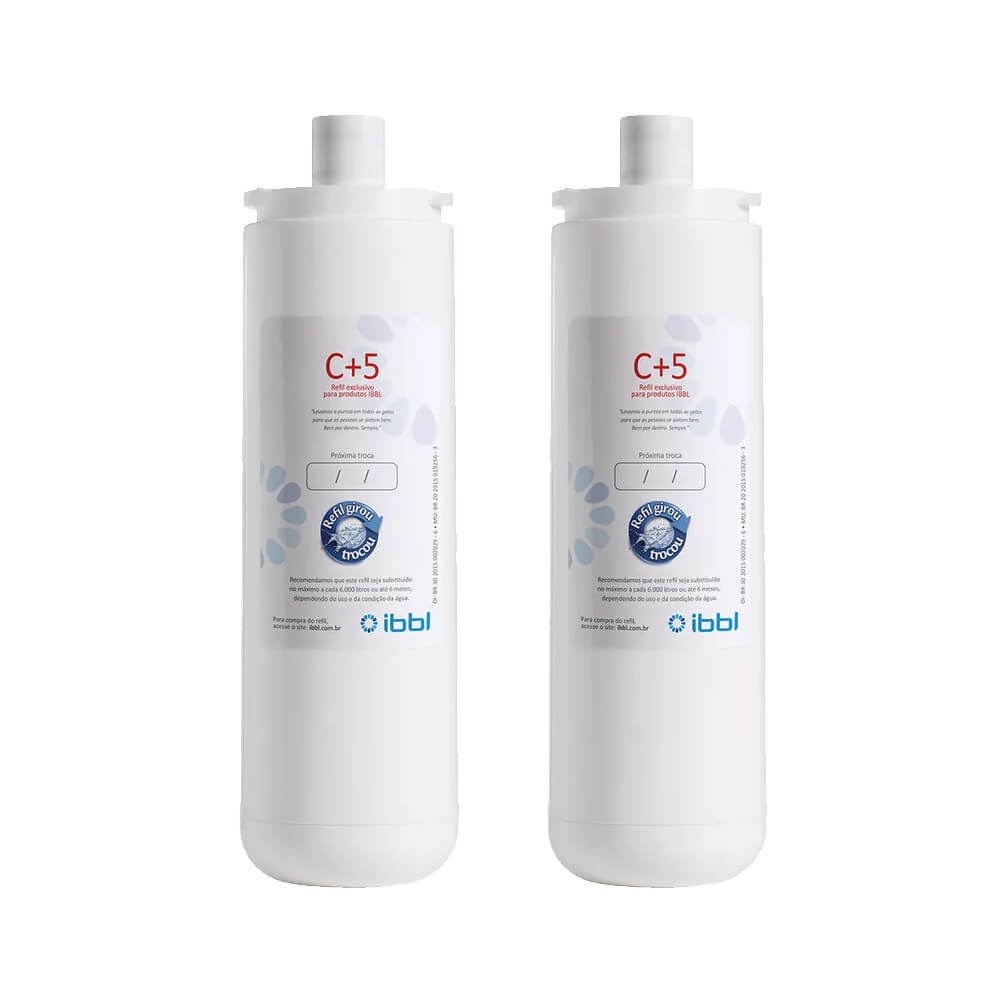 Kit 2 unidades Refil Filtro Purificador Original IBBL C+5 para Modelos FR600, Expert, Evolux, PDF