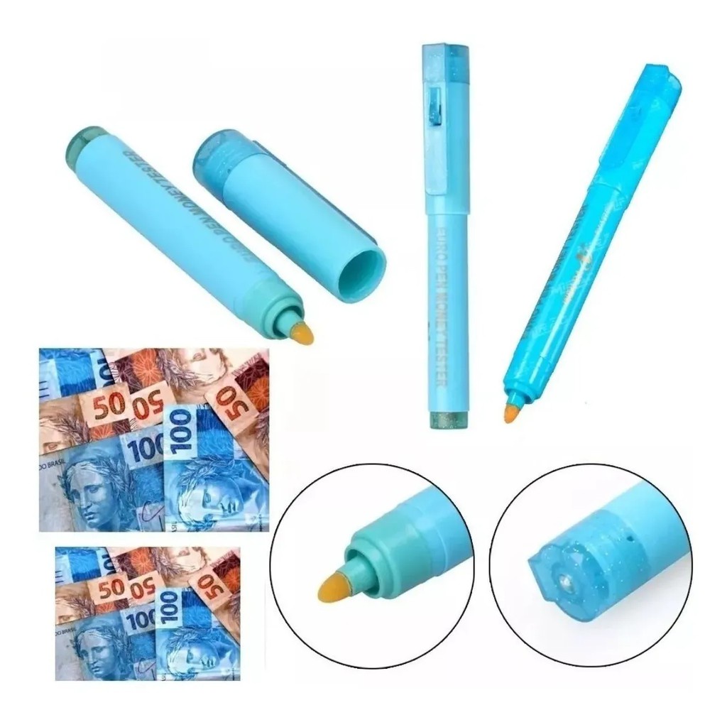 Caneta Testadora de Dinheiro / Teste Detector de Nota Falsa - Euro Pen