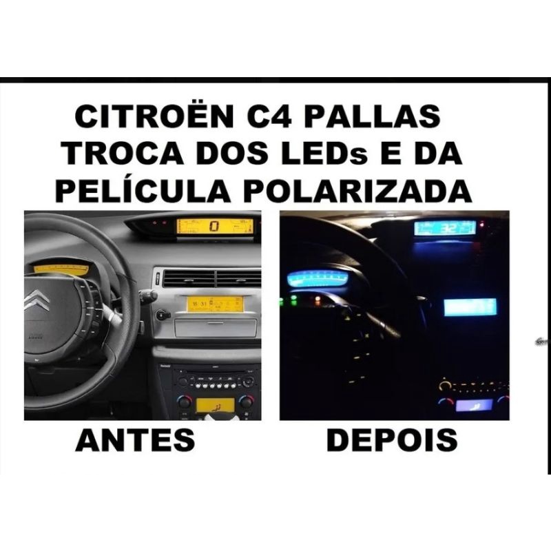 Película Polarizadora Para Painel Citroen C4 Pallas 13x13 1 peça