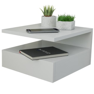 Mesa de cabeceira suspenso com gaveta e prateleira Várias Cores Branco Freijó Preto MVD Móveis em Oferta na Shopee