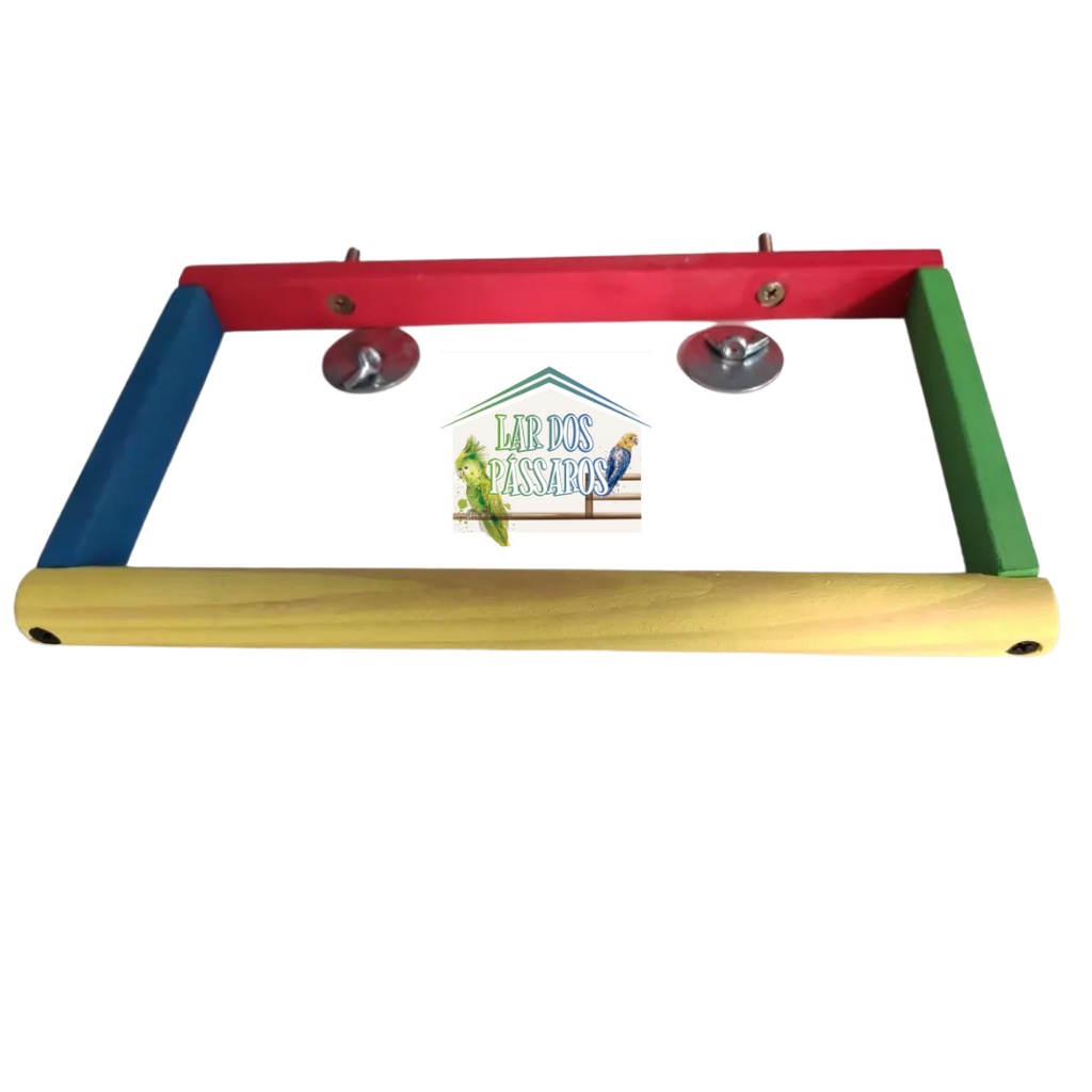 Poleiro Triplo - Viveiro-Gaiola -Calopsita-Periquito-Agapornis- Outros Pássaros-Lar dos Pássaros