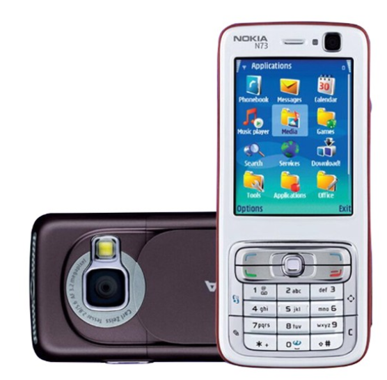 Estoque Pronto Celular Desbloqueado Nokia N73 Gsm Fm 3mp Câmera Bluetooth  Symbian Os Teclado Do Telefone Móvel (1 Ano De Garantia) | Shopee Brasil