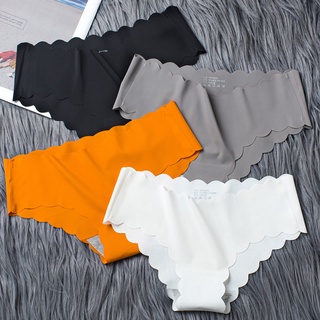 Calcinha Sem Costura Feminina Esportes Mid Rise Roupa Interior Sexy Cuecas De Seda Macio E Confortável