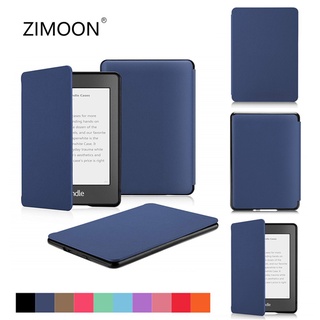 Capa Inteligente Slimshell Cor Sólida Para Kindle Paperwhite 11/10/7/6/5o Premium Leve Magnética De Couro De PU Com Sono Automático/Acorde
