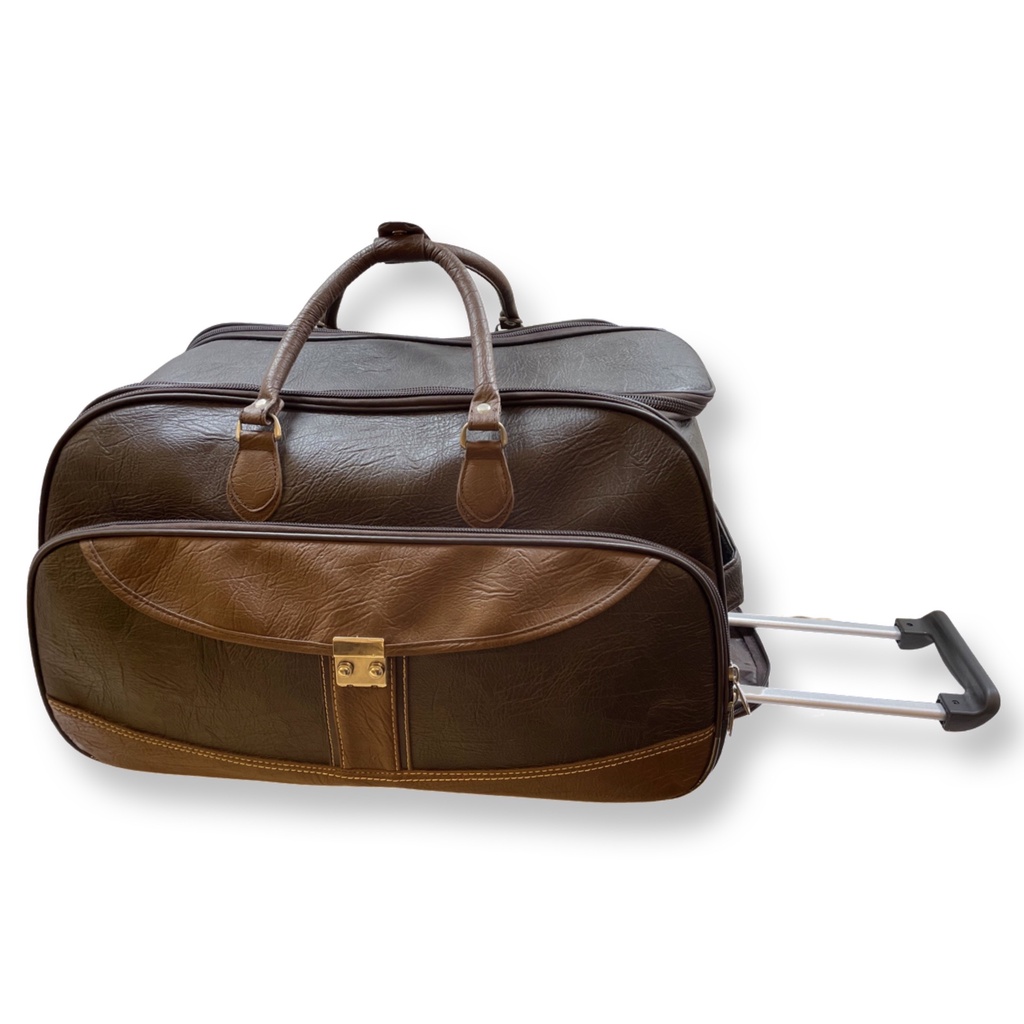 Mala de viagem clássica em couro sintético em Oferta na Shopee