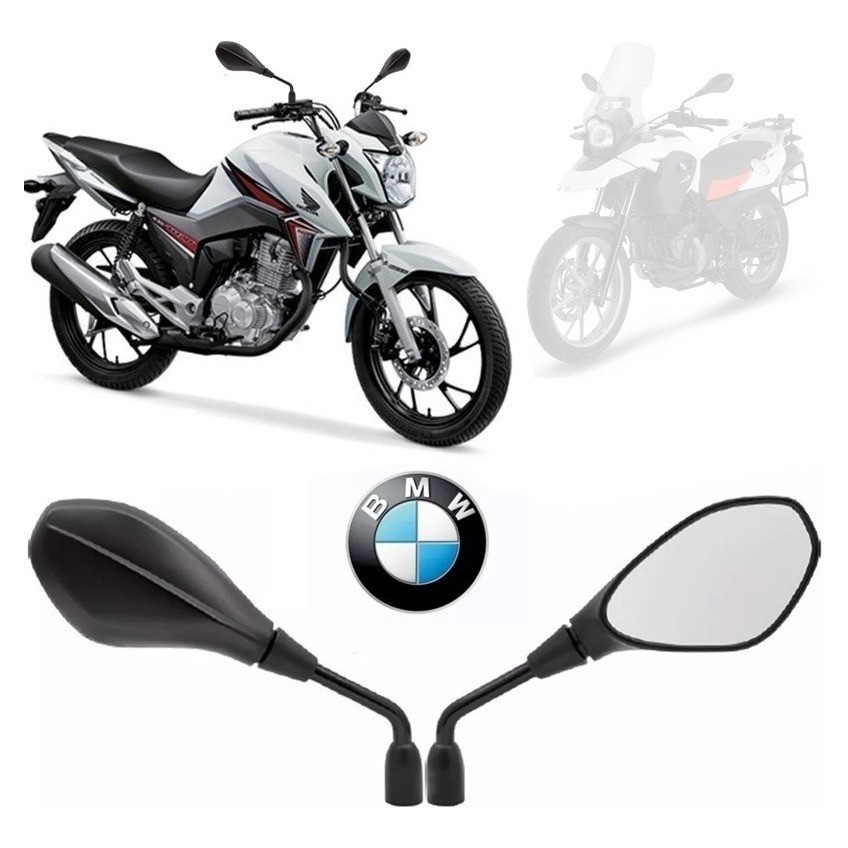 Retrovisor Bmw F800 Gs 650 Fixo Rosca Honda FAN125/Titan125/Titan150/