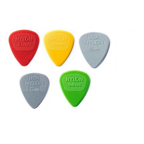 Kit Com 15 Palheta Nylon Dunlop Tamanhos Surtidas