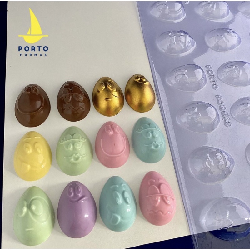 1~5 folha de moldagem aplique ovinhos de Páscoa rostos  p881 Porto formas páscoa 2024 em Oferta na Shopee