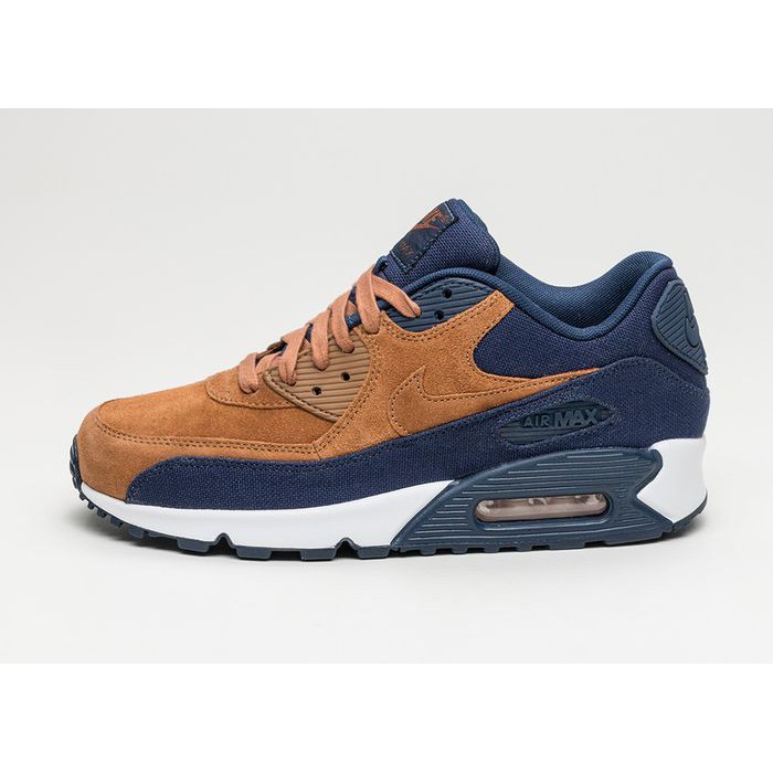 air max 90 azul e marrom