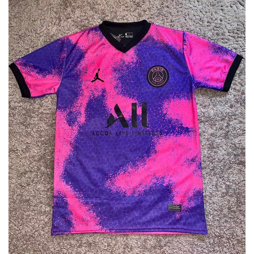 Camisa rosa e roxa psg