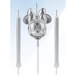 Vela Minnie Rosto Prata Disney - Rizzo