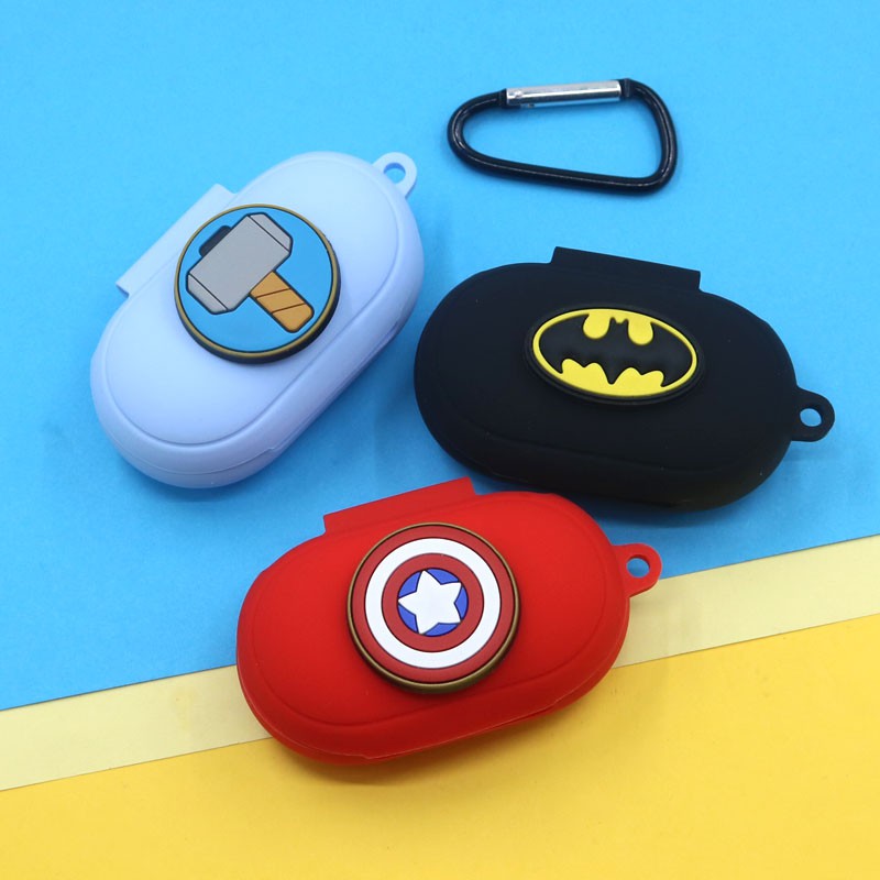 Capa De Silicone Flexível Estampa Marvel Para Samsung Galaxy Buds / Buds + Plus