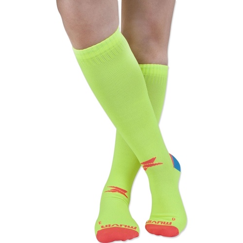 Meia Cano Longo de Compressão Solid Muvin Amarelo 34 a 39