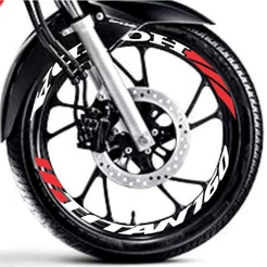 Adesivo de Roda Branco Vermelho Grande Compatível Cg160 Titan