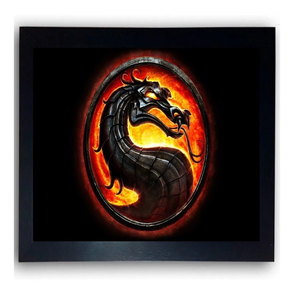 Quadro Game Mortal Kombat Moldurado Cod.11