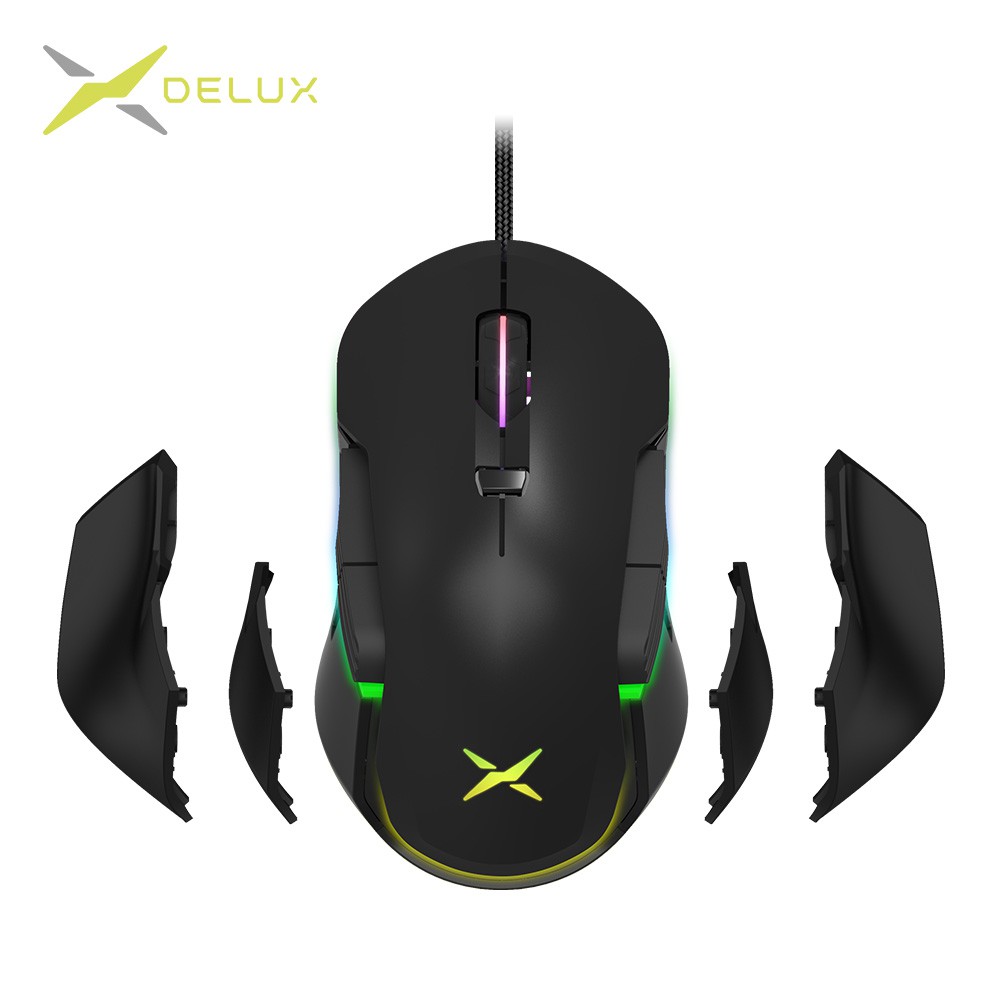 Ratón RGB Para Juegos Con Cable Y Botones Programables, 10000CPI Ratones Ergonómicos Ajustables Para Computadora Gamer, Mouse Vertical LED Para Juegos