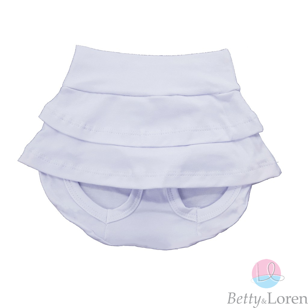 Shorts Saia infantil para Bebê Menina com Elástico Liso , Betty & Loren