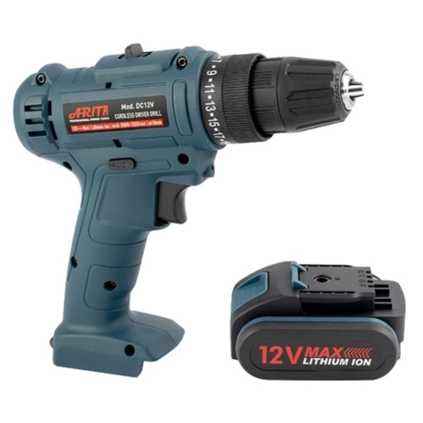 Furadeira Parafusadeira Arita DC Bateria 12V em Oferta na Shopee