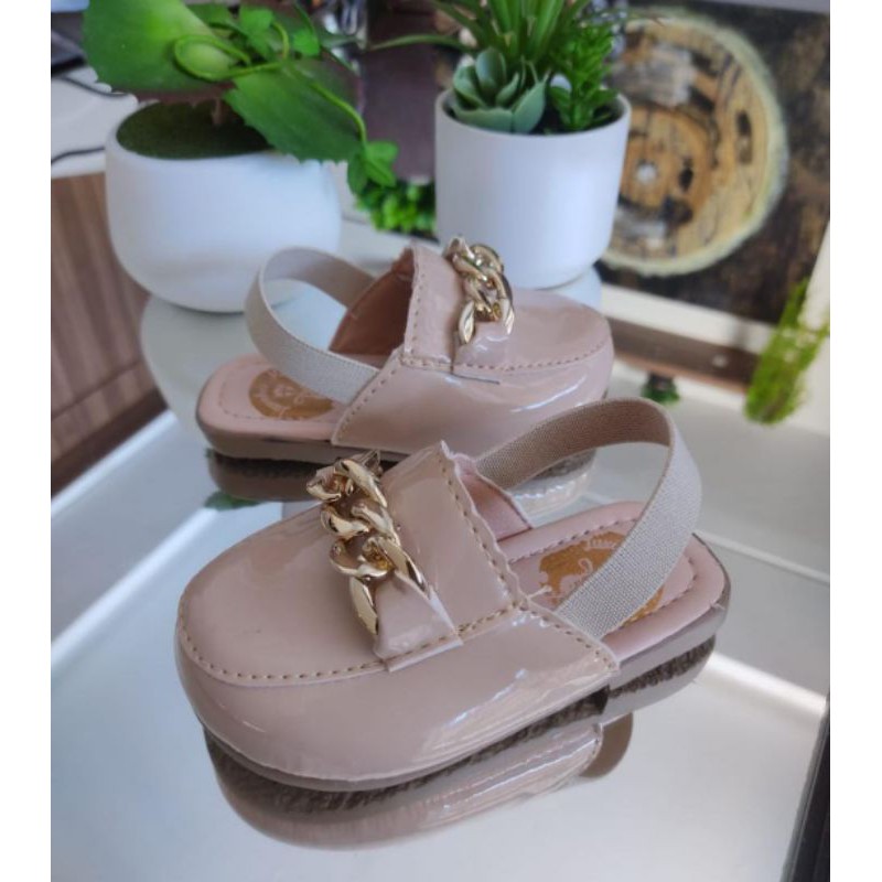 Sapato Infantil Feminino Mule Nude Shopee Brasil