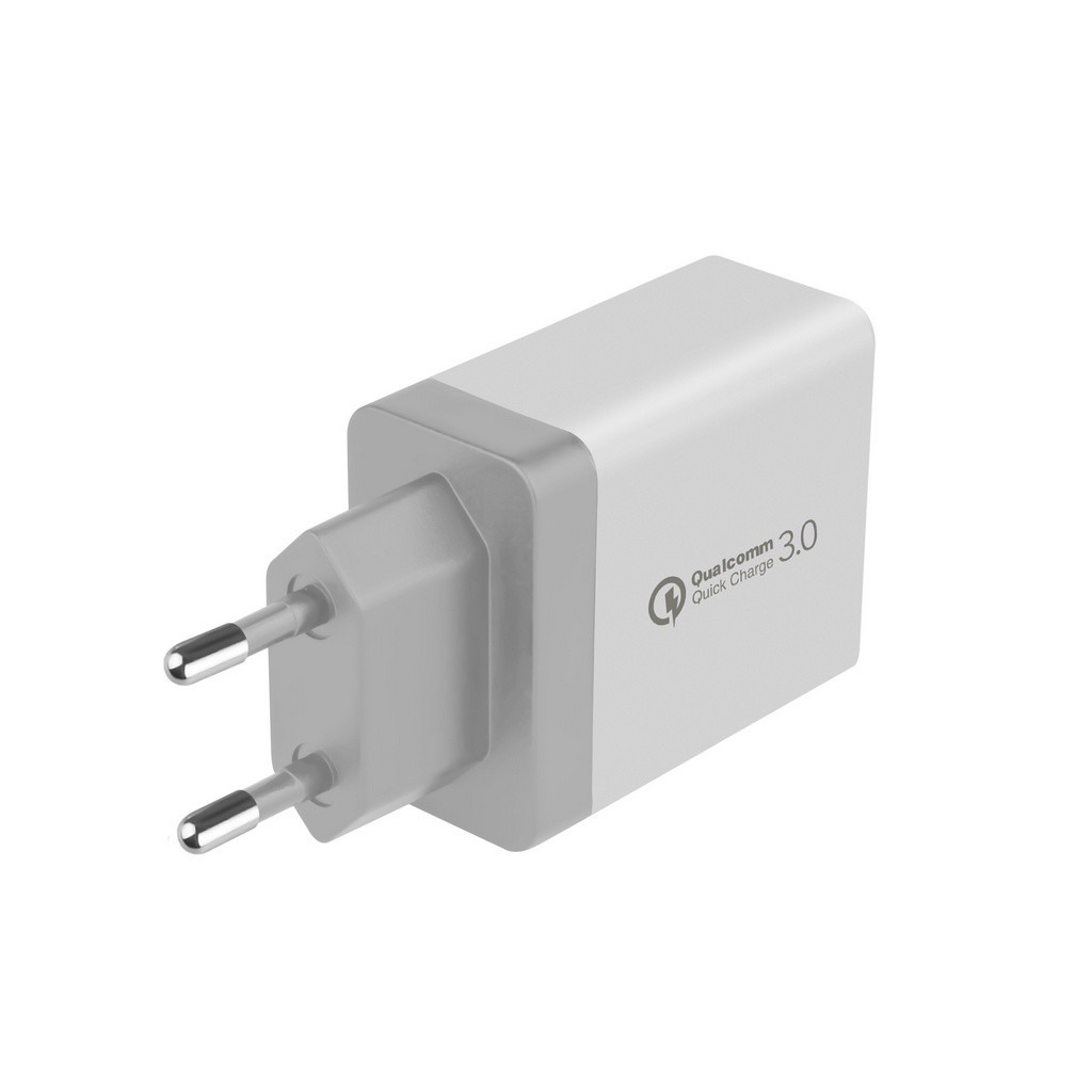 Carregador De Parede Turbo 3.0 Carga Rápida Com 3 Entradas Usb Bivolt - Branco - Gshield - Mobile & Gadgets