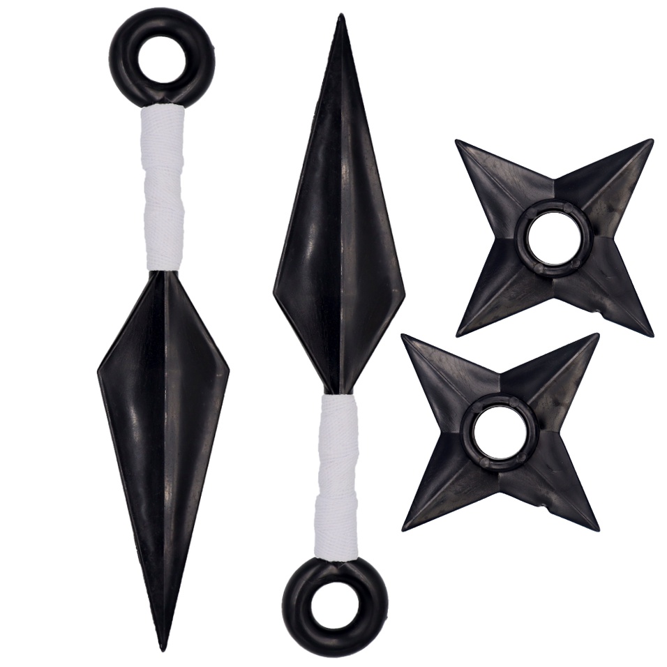 Super Kit Naruto Duas Kunai Duas Shuriken cm kit ninja A Pronta Entrega Desconto no Preço