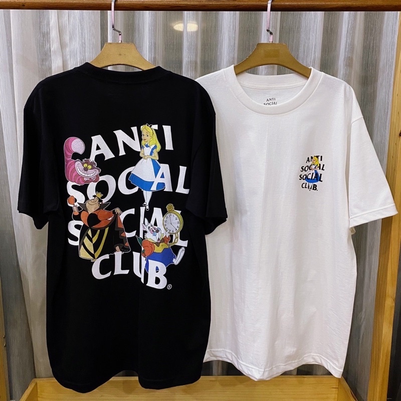 Camiseta T-shirt Unissex Algodão Anti Social Club Alice no País das Maravilhas