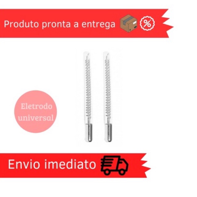 kit dois eletrodo Saturador de alta frequência (Molinha)vídro ozônio